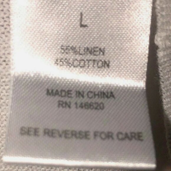 BRAND NEW Unwine Linen COTTON-Blend Sweater, White Multicolor LARGE - Picture 3 of 6